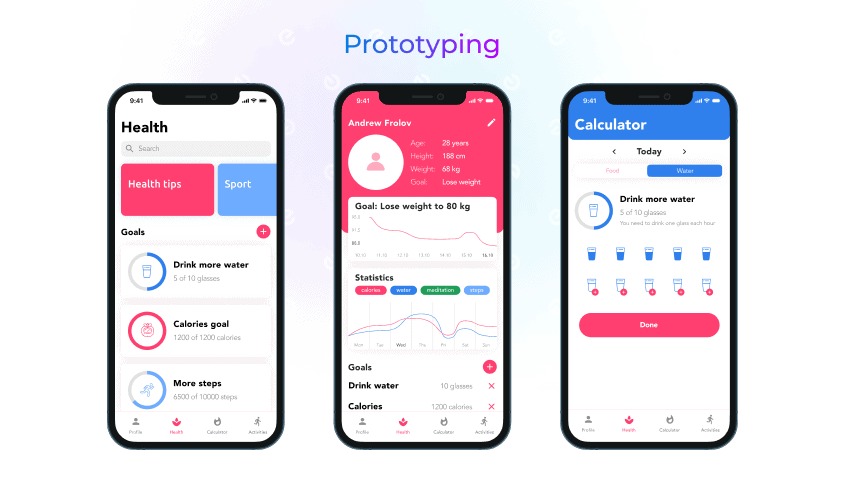A clean and intuitive mobile app interface design showing a user profile screen with colorful icons and smooth navigation.